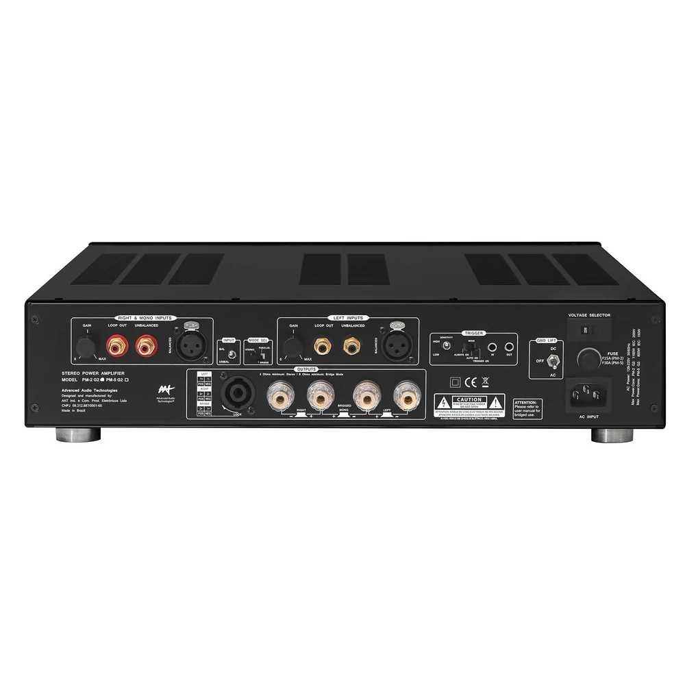 Amplificador de Potência Estéreo AAT PM-2 G2 Classe AB 2x250W RMS 2U
