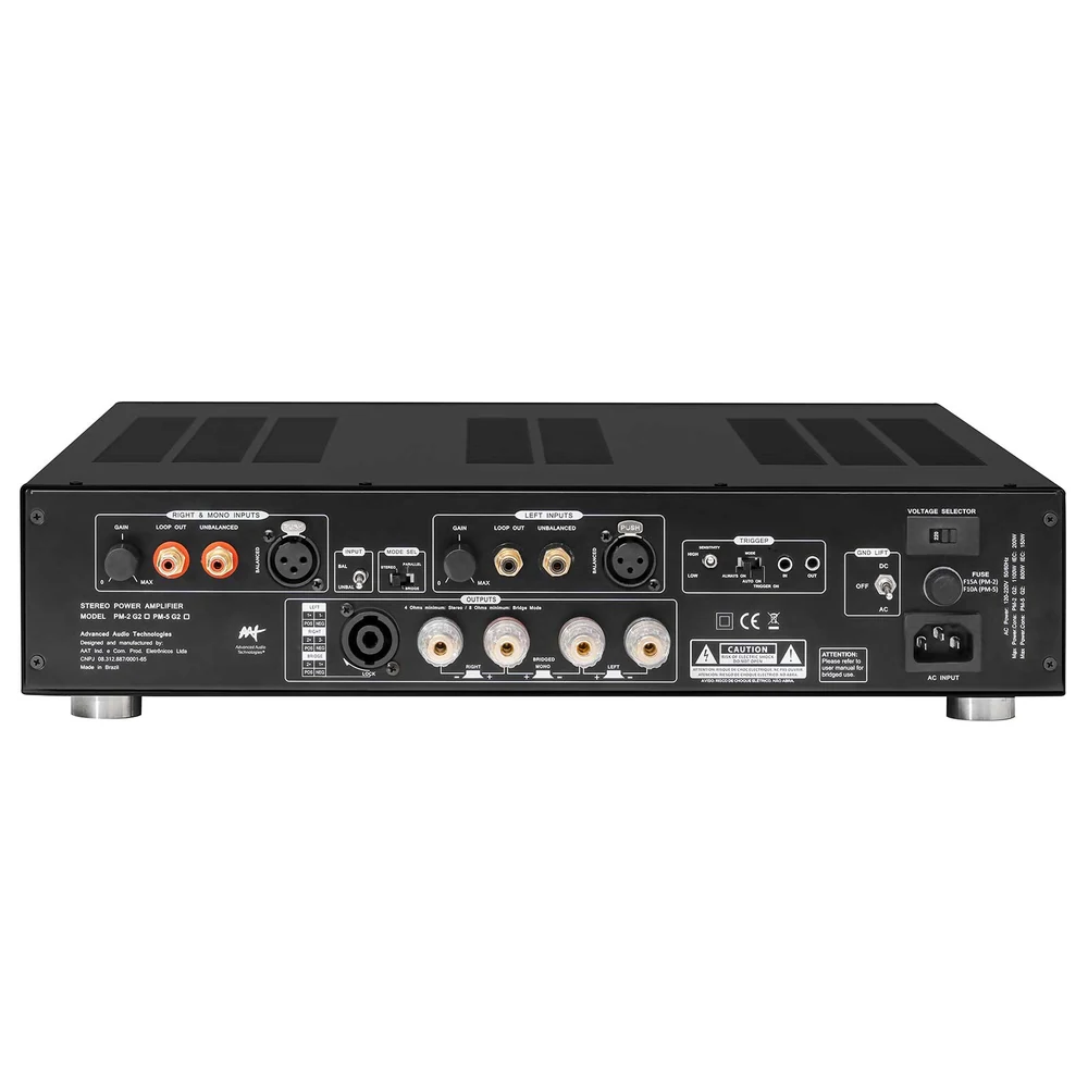 Amplificador de Potência Estéreo AAT PM-5 G2 Classe AB 2x175W RMS 2U