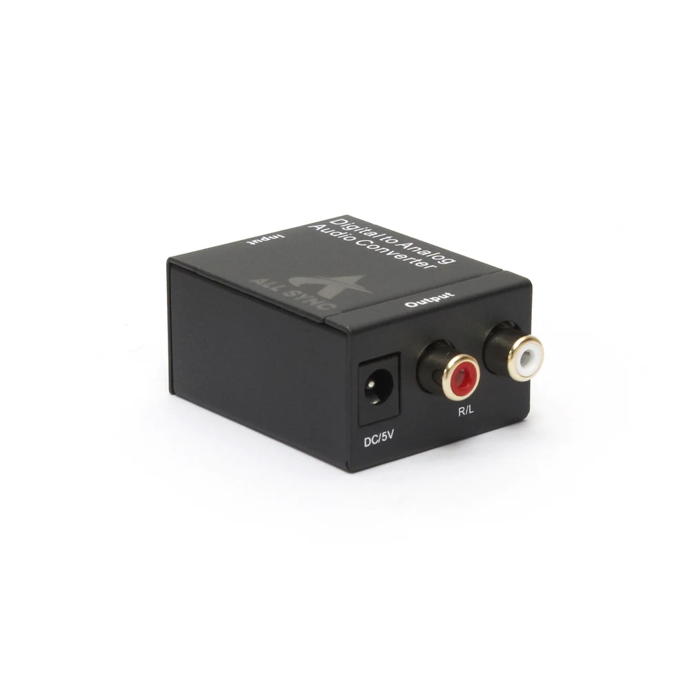 Conversor de Áudio Digital para Analógico Angular Cabos AS-CDA Coaxial e Toslink para RCA L/R