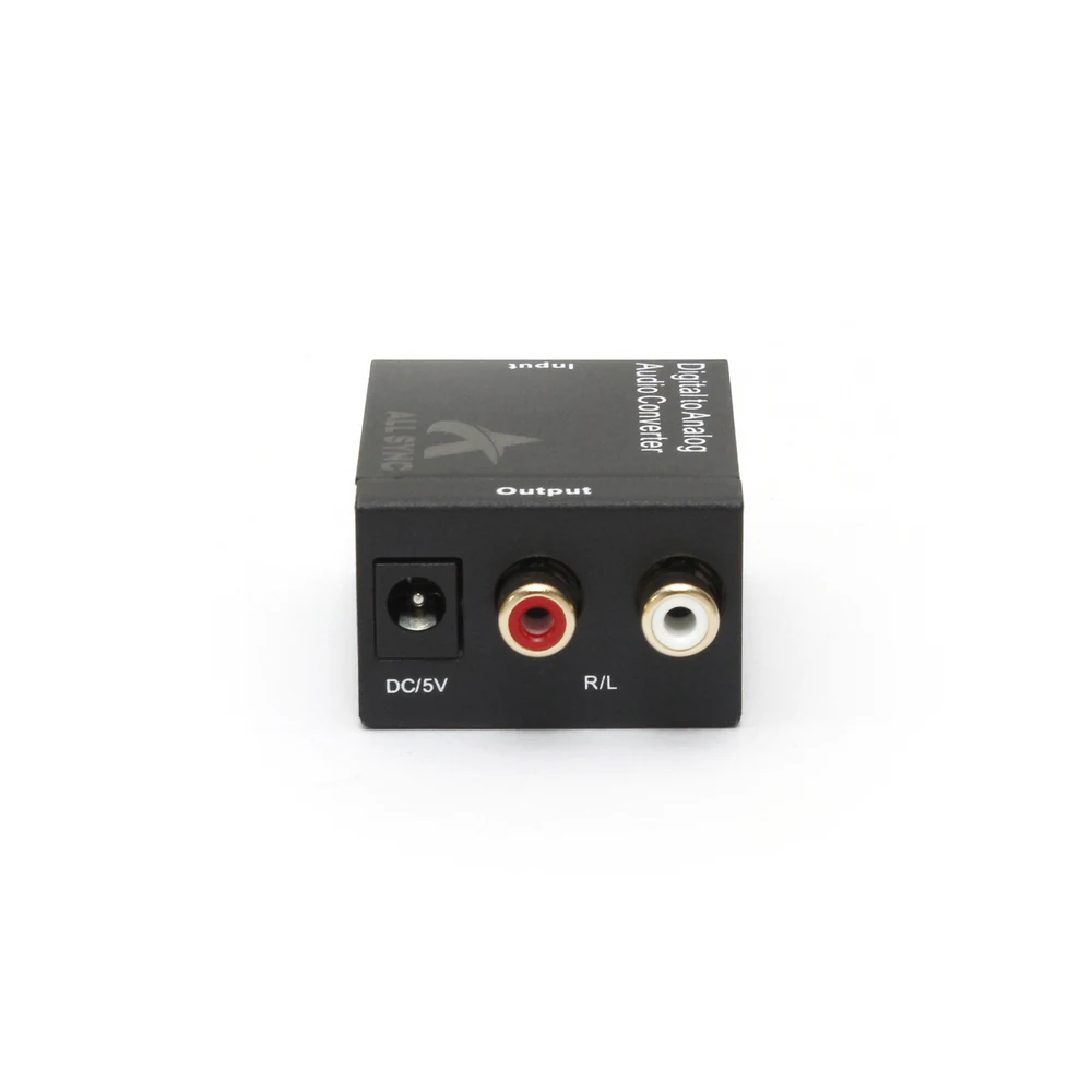 Conversor de Áudio Digital para Analógico Angular Cabos AS-CDA Coaxial e Toslink para RCA L/R