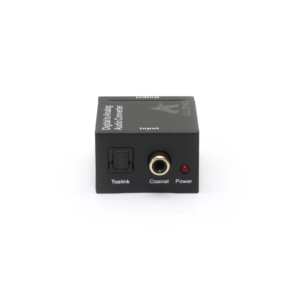 Conversor de Áudio Digital para Analógico Angular Cabos AS-CDA Coaxial e Toslink para RCA L/R