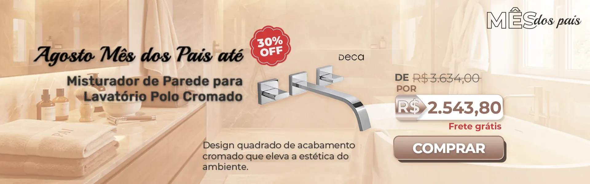 Misturador de Parede Deca Polo Cromado